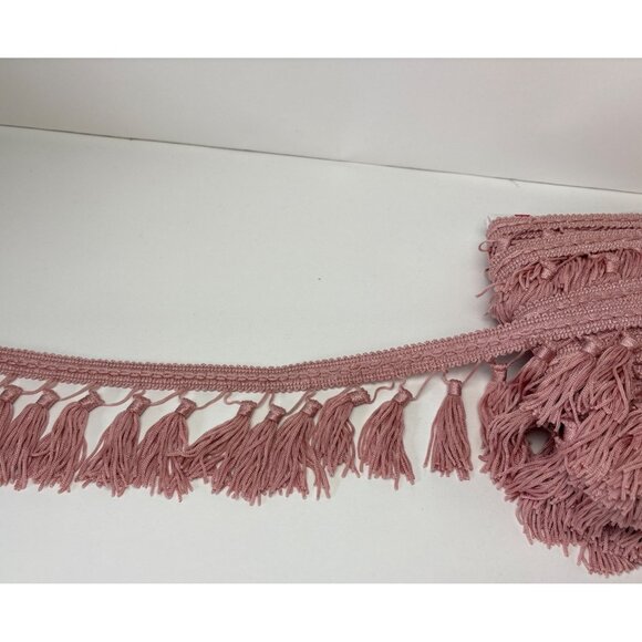 Pink Tassel Fringe Trim 5 yards Sewing Crafts Decorations Home Decor Vtg - Picture 1 of 10